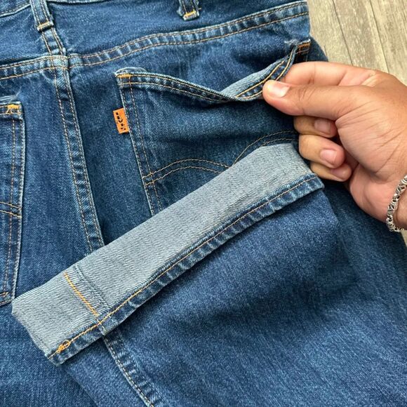 Levi's LVC Big E Orange Tab 646 0217 Flared Denim Jeans Size 32X30 - Picture 3 of 9